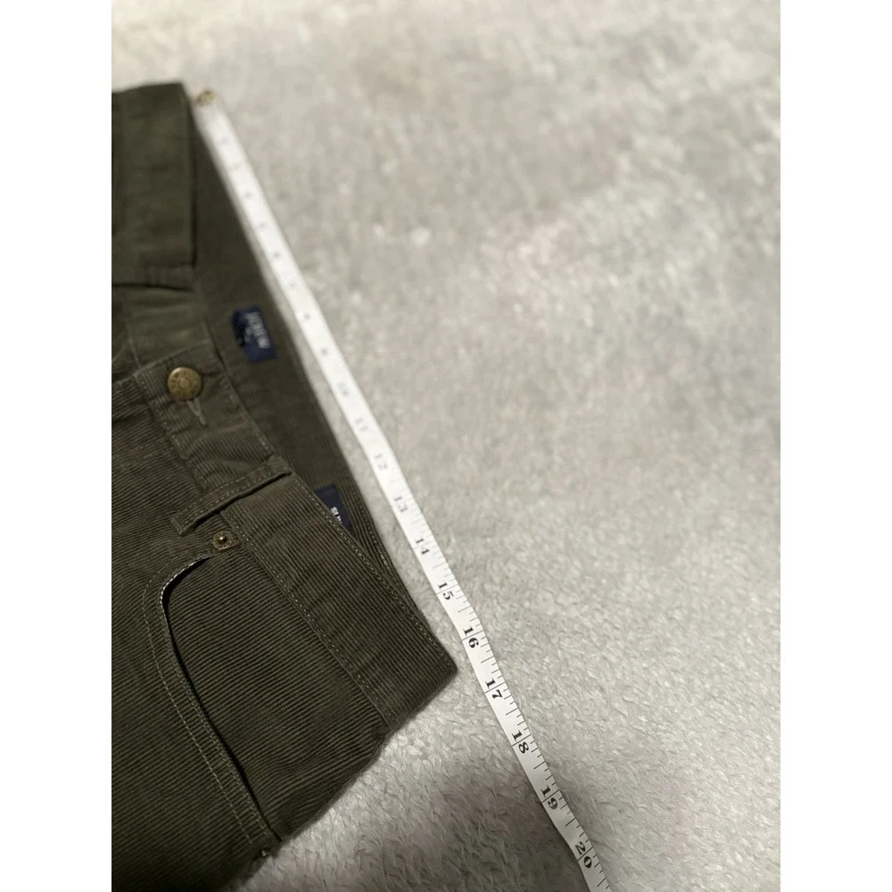 J Crew Flex Men's Corduroy Slim Olive Green Pants Size 32x30 Stretch